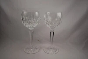 2 signierte Waterford Kristall Lismore Hock Weingläser 1952 OOP - Bild 1 von 6