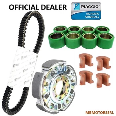 KIT TRASMISSIONE CINGHIA RULLI E CURSORI PIAGGIO BEVERLY 400 2006 2007 FRIZIONE