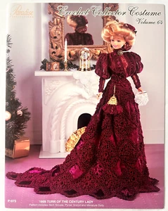 Crochet Pattern Book 1899 Turn of the Century Lady Dress Fit Barbie Doll 11-1/2" - Picture 1 of 2