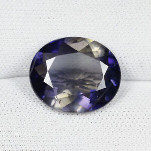 4.46 ct  LUSTROUS - GRAY PURPLE BLUE  - NATURAL IOLITE OVAL  See Vdo 3702 $