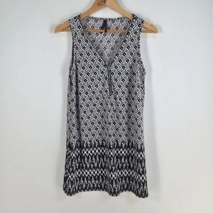 Crossroads womens tunic tank top size 10 multicolour geometric sleeveless 056419 - Picture 1 of 9