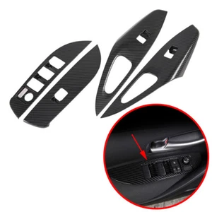 Para Toyota Corolla 19-21 Apoyabrazos Puerta Interruptor Elevación Botón Fibra de Carbono Cubierta Borde - Imagen 1 de 8