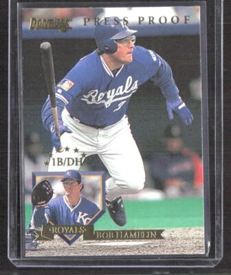 Bob Hamelin 1995 Donruss Press Proofs Kansas City Royals #520 /2000 - Image 1 of 2