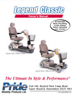 LEGEND CLASSIC (PRIDE), MOBILITY SCOOTER MANUAL, (PDF by e-mail or on Disc)
