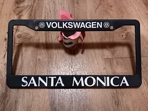 Santa Monica, CA VW Volkswagen Car Dealer Plastic License Plate Frame - Picture 1 of 3