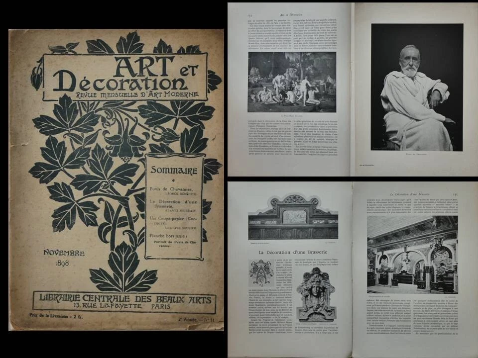 ART ET DECORATION 11 1898 - PUVIS DE CHAVANNES, TAVERNE POUSSET PARIS, NIERMANS - Photo 1/1