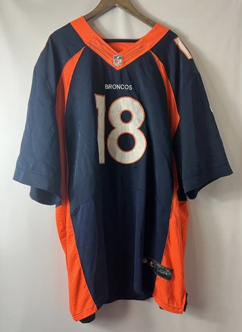 Denver Broncos Peyton Manning Nike Football Jersey Size 60 *Flawed Distressed Cover