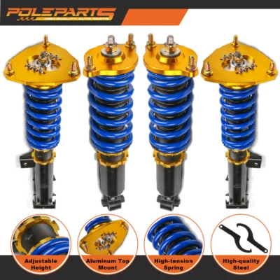 4X Coilovesr Suspension Kit For 2000-05 Mitsubishi Eclipse 3rd-Gen Adj height Foto 1 de 4