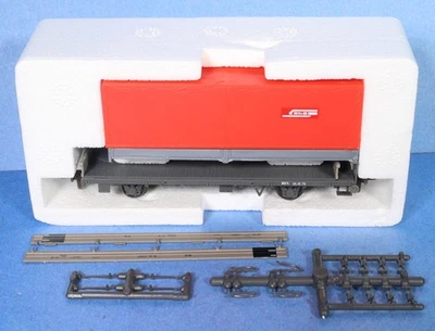 Bemo HOe - HOm 1:87 Scale / 9mm Narrow Gauge RhB Flat Car w/ Trailer 2267 107 - Image 1 of 4