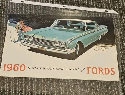 Folleto de venta de autos Ford 1960 vintage Galaxie Falcon Thunderbird Fairlane Foto 1 de 2
