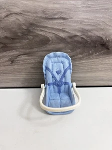 Fisher Price Loving Family Dollhouse Blue & White Baby Carrier Car Seat - Picture 1 of 5