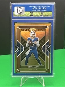 2024 Panini Certified Josh Allen Gold SP Bills #GT-JAN VCG 10 GEM🔥🏈🔥 - Picture 1 of 5