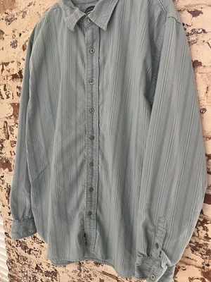 Life Is Good Men’s Flannel Button Front Shirt Blue Stripes Size XL EUC - Image 1 of 4