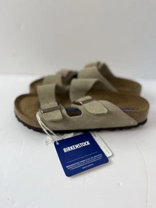 Birkenstock Arizona Taupe Suede Leather Soft Footbed Sandals Size EU 35 (US 4) - Picture 1 of 5