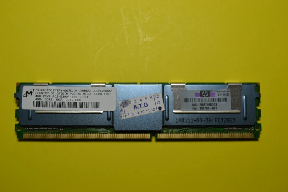 HP 4GB PC2-5300 DDR2-667MHZ ECC MEMORY - Image 1 of 1
