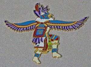 El Zaribah Shriners Indianer Adler Tänzerin Bolokrawatte Folie - defekt - Bild 1 von 7