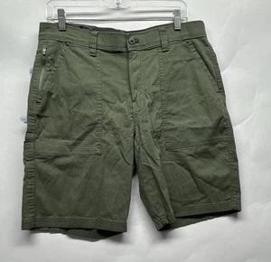 Weatherproof Utility Trail 32W Green Men's Cotton Blend Shorts (F7) - Picture 1 of 7
