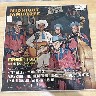 Midnight Jamboree--Ernest Tubb & His Texas Troubadours--Record LP Vinyl--DL 4045 - Image 1 of 4