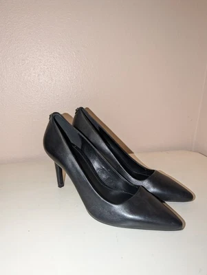 Michael Kors Womens Dorothy Flex Leather Pointed Toe Classic PUMPS Black Size 7 - Image 1 of 4