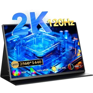 Monitor gamingowy 120Hz 15,6-calowy przenośny monitor 2560 * 1440 do przełącznika PS Xbox - Zdjęcie 1 z 10