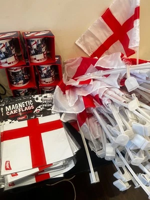 205 x St Georges England Car Flags Magnets Football Rugby Olympics  WHOLESALE - Image 1 of 4