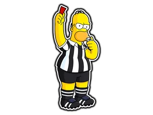 Referee Homer Springfield Family Sticker Waterproof Vinyl Decal Die-Cut Laptop - Picture 1 of 1