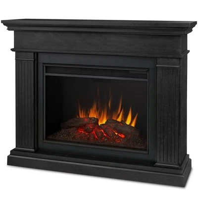 Real Flame Centennial 56" Contemporary Wood Grand Electric Fireplace in Black - Image 1 of 4