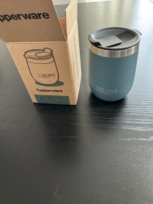 Tupperware Xploris Thermal Insulated Tumbler 8oz River Blue/Green - Image 1 of 3