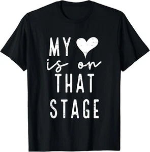 Retro My Heart Is On That Stage Funny Dance Mom, Mother's Day T-Shirt - Picture 1 of 4