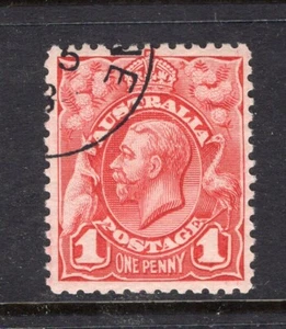 AUSTRALIA PREDECIMAL 1913 KGV PALE RED VERY FINE USED,,.. - Picture 1 of 2