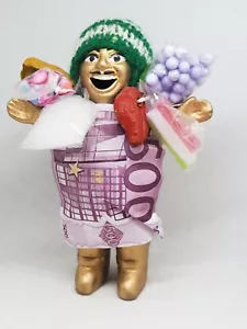 Charm Ekeko Craft Abundance & Prosperity Ceramic Colour Gold 10 CM - Picture 1 of 6
