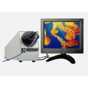 Desktop 400X Optical Fiber End Face Inspection Microscope 1.25/2.5mm +8'' Screen - Picture 1 of 11