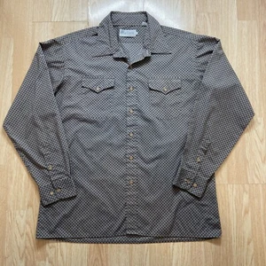 Oleg Cassini by Burma Vintage 70s Western Button Up Shirt Print Sz Mens XL - Picture 1 of 14