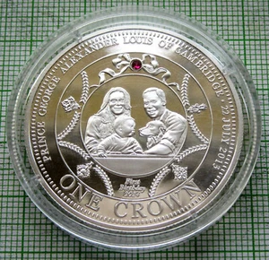 TRISTAN DA CUNHA Elizabeth II 2008 ONE CROWN First Birthday of Prince George UNC - Picture 1 of 6