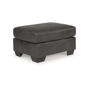 Signature Design by Ashley Bladen Faux Leather Ottoman, Slate Gray - Picture 1 of 5