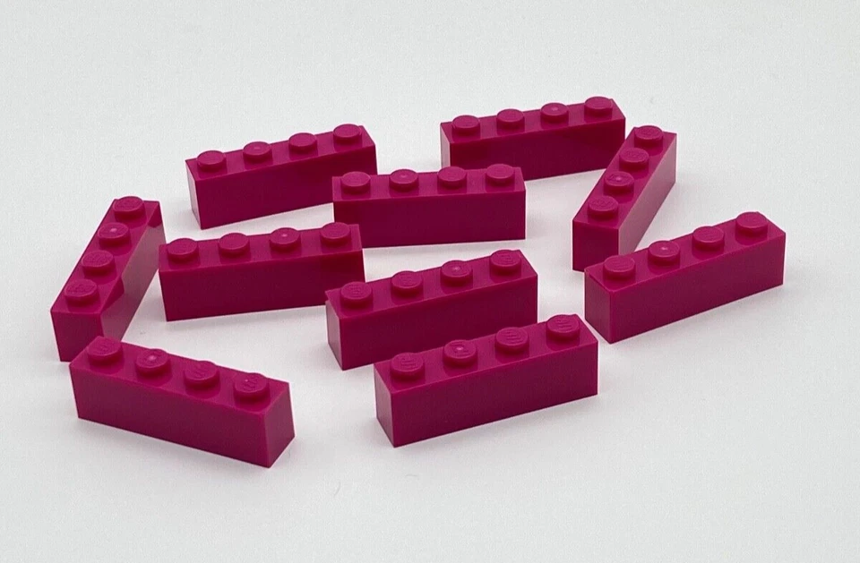 LEGO® 10x Stein Basic Baustein 1x4 hoch magenta 3010 NEU - Bild 1 von 1