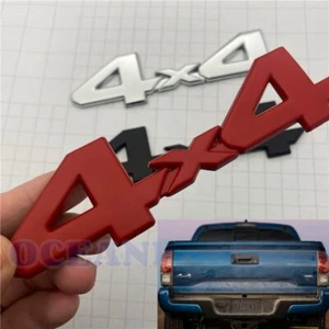 Metal Chrome 4X4 Logo Badge Car Trunk Rear Fender Emblem Decal Sticker 4WD SUV - Picture 1 of 9