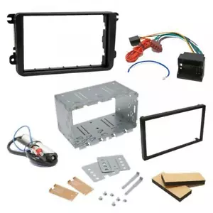 Double DIN Car Facia Kit for VW / Seat / Skoda Car Audio Stereo Radio Trim - Picture 1 of 4