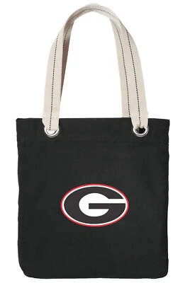 Bolso de hombro de lona de lujo UGA Bulldogs de la Universidad de Georgia Foto 1 de 4