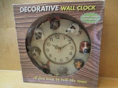 NEW OLD STOCK DECORATIVE WALL CLOCK MAN BEST FRIEND THEME FREE SHIPPING! - Image 1 of 4