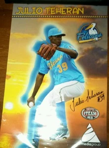 Julio Teheran autograph 11x17 poster Myrtle Beach Pelicans Atlanta Braves JSA  - Picture 1 of 2