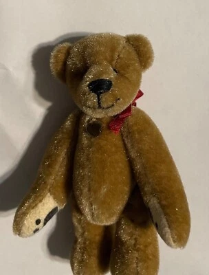 3 INCHES FULLY JOINTED LIGHT BROWN BEAR OLD TED BY LYNDA KUNZ FOR GANZ - Image 1 of 4