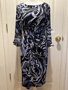 Nuevo Vestido Connected Apparel Negro-Azul Marino Talla 6 (Talla 4 - Leer) - Imagen 1 de 3