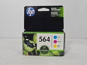 Cartucho de tinta HP 564 - Paquete de 3 amarillo cian magenta marzo 2018 - Imagen 1 de 2