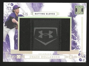 2024 Panini Impeccable CHASE DOLLANDER 💎 Batting Gloves Logo Patch 5/5 - Bild 1 von 2