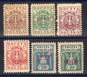 LEVANT / POLISH OFFICES IN TURKEY / Y&T # 1 / 6 MINT MH / CV 480$ - Picture 1 of 2