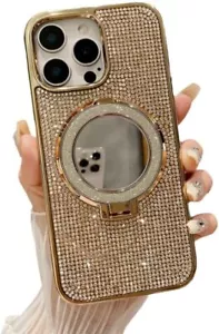 for iPhone 12 Pro Case,Glitter Bling Diamond Mirror with Stand Holder Magnetic C - Picture 1 of 7