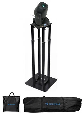 Rockville ROCK SPOT 260W DJ Moving Head Spot/Gobo Light+8 ft. Black Totem Stand - Image 1 of 4