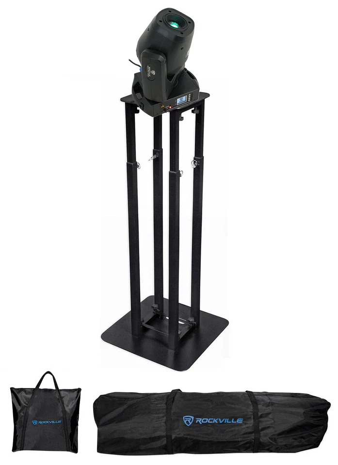 Rockville ROCK SPOT 260W DJ Moving Head Spot/Gobo Light+8 ft. Black Totem Stand - Image 1 of 4