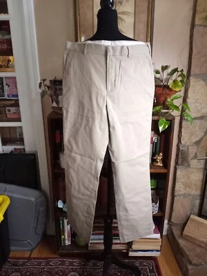 Pantalones de vestir Apt 9 corte moderno para hombre 32x32 beige pierna recta Foto 1 de 4